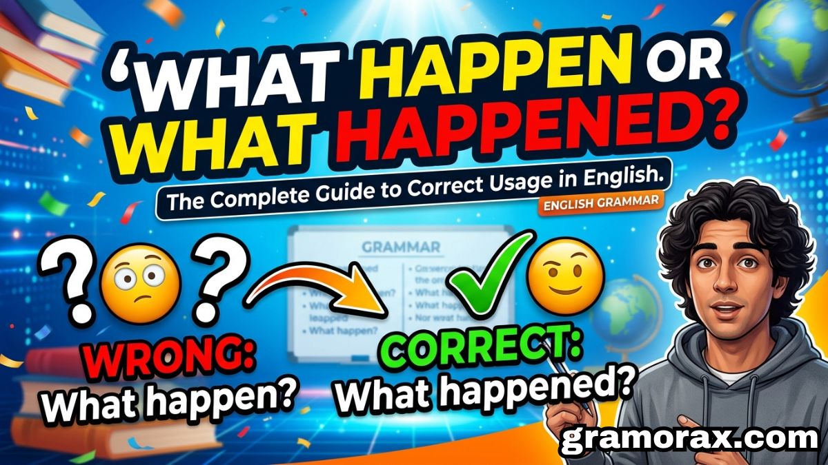 ❓ What Happen or What Happened? The Complete Guide to Correct Usage in English