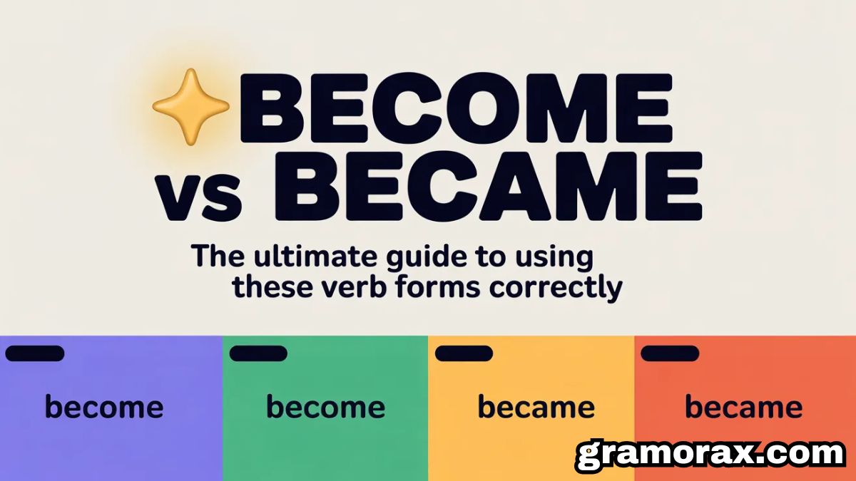 🌟 Become vs Became: The Ultimate Guide to Using These Verb Forms Correctly
