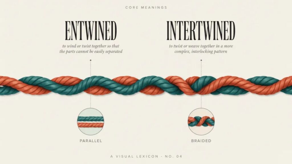 Entwined vs Intertwined: The Real Difference, Correct Usage, and How Smart Writers Choose the Right Word 🤝🌿

