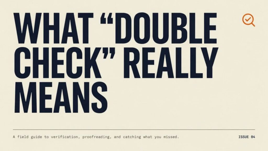 🔍 Double Check or Double Confirm? The Clear Guide to Using the Right Phrase Every Time

