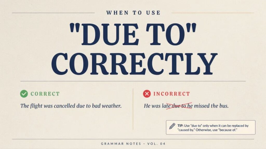 Due To or Do To? Master the Difference in English Grammar 🧠✨