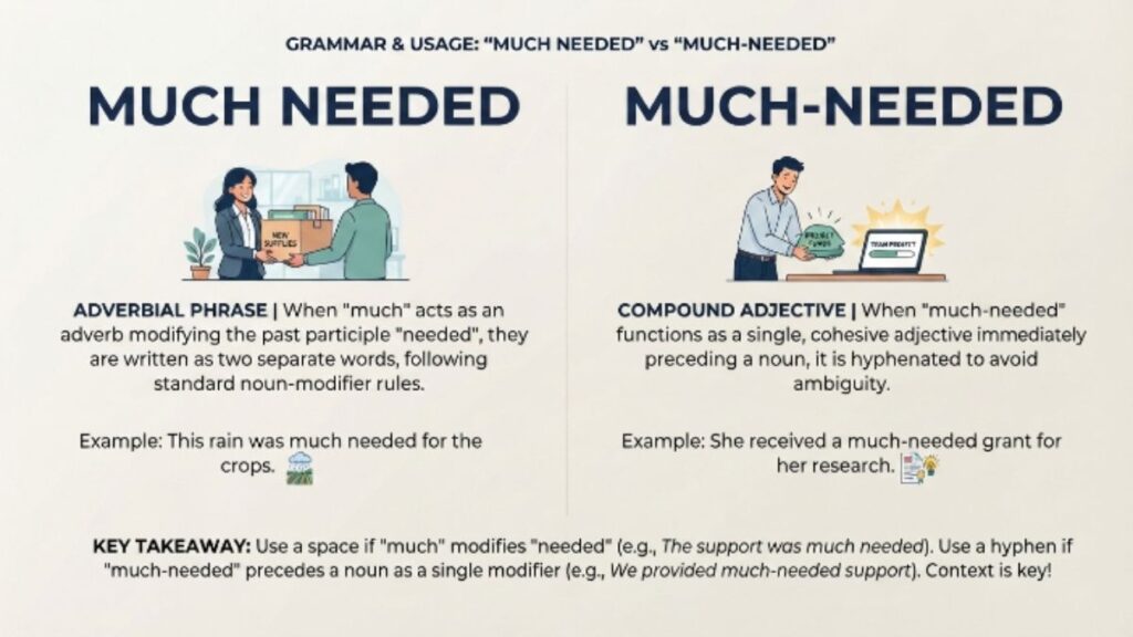 "Much Needed" or "Much-needed"? The Complete Grammar Guide You Need (2K26 Updated) 📘