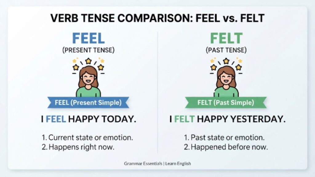😊 Felt vs Feel: Mastering "Feel" and "Felt" in English Grammar